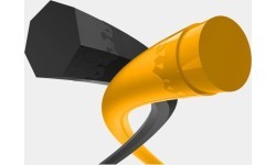 Stīgas sešstūrainas Co-Poly materiāls DUNLOP NT Revolution set 11m, 1.31/1.27mm, black/orange