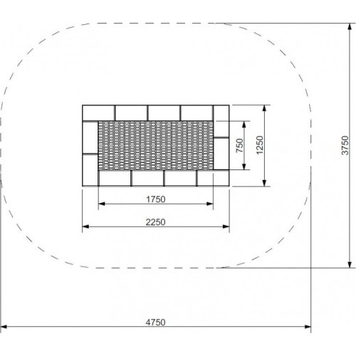Trampoline Inter-Play Orta 125 x 225