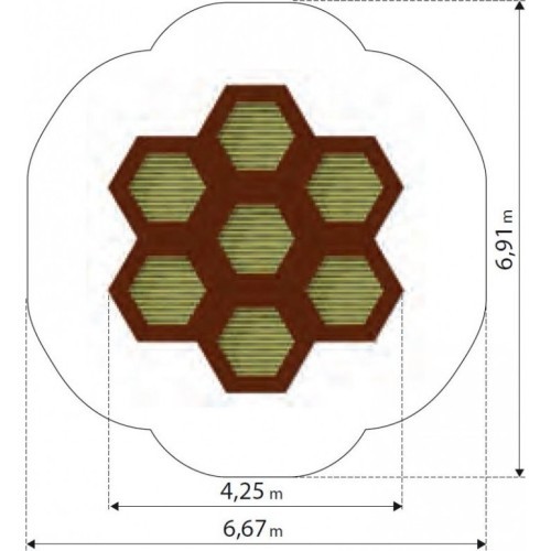 Батут Inter-Play Hexo 7A