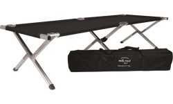 BLACK US STYLE ALUM. FOLDING COT W. BAG