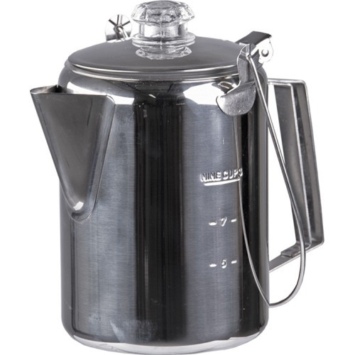STAINLESS STEEL COFFEEPOT WITH PERCOLATOR (9 CUPS)