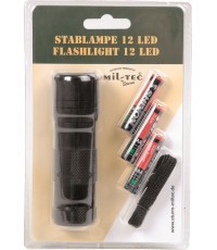 BLACK 12 LED (3AAA) FLASHLIGHT