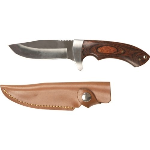 HUNTING KNIFE WITH WOODEN HANDLE