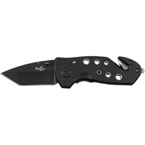 Нож FoxOutdoor, черный, металлическая рукоятка