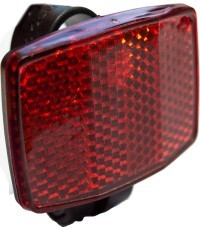 Dvirtex bagāžas statīva atstarotājs, 35x55mm, ar kronšteinu 22.2mm, sarkans