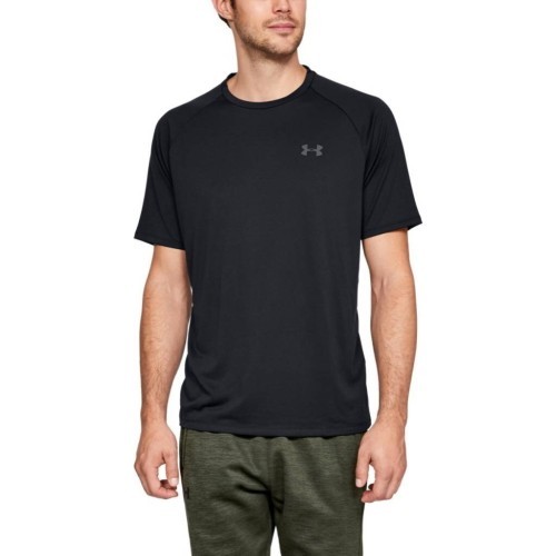 Vīriešu T-krekls Under Armour Tech SS Tee 2.0 - Black/Graphite