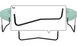 W-Leg for Trampoline Berg Champion - 330 - Black