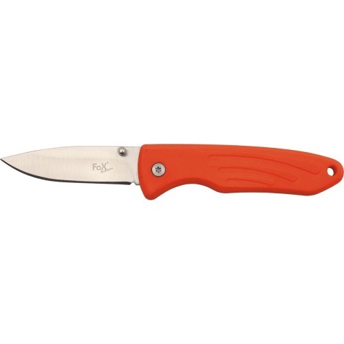 Нож FoxOutdoor, оранжевый, рукоятка из термопластичной резины