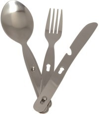CAMPING 3-PC S/STEEL EATING UTENS.