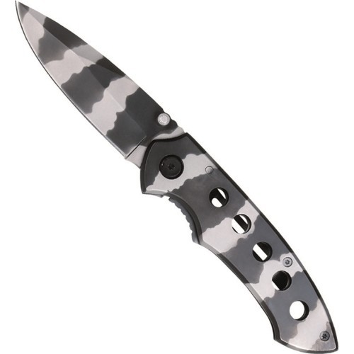 CAMO ONE-HAND KNIFE WITH CLIP