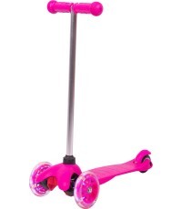Worker Lucerino trīsriteņu skrejritenis ar apgaismotiem riteņiem bērniem (līdz 20 kg) - Pink