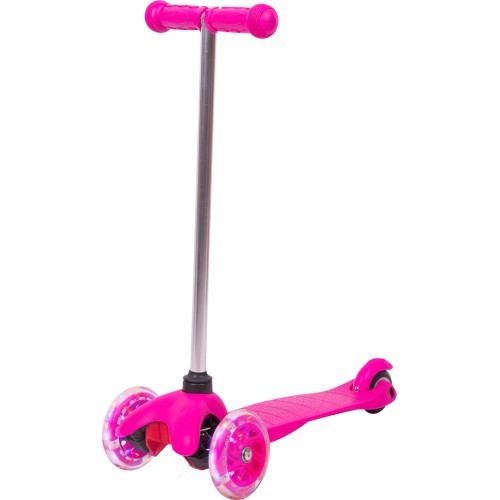 Worker Lucerino trīsriteņu skrejritenis ar apgaismotiem riteņiem bērniem (līdz 20 kg) - Pink