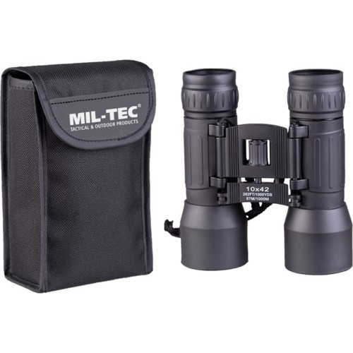 Складной бинокль Mil-Tec 10x42, чёрный