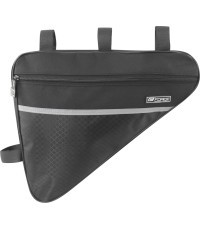 Trīsstūrveida velosipēda rāmja soma Force Large Eco, melna, 2,5 l