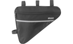 Trīsstūrveida velosipēda rāmja soma Force Large Eco, melna, 2,5 l