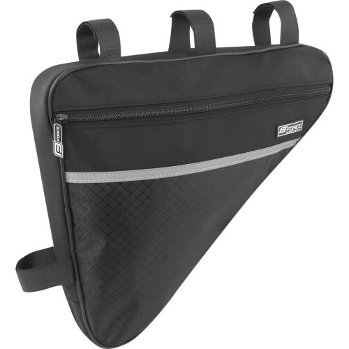 Trīsstūrveida velosipēda rāmja soma Force Large Eco, melna, 2,5 l