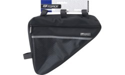 Trīsstūrveida velosipēda rāmja soma Force Large Eco, melna, 2,5 l