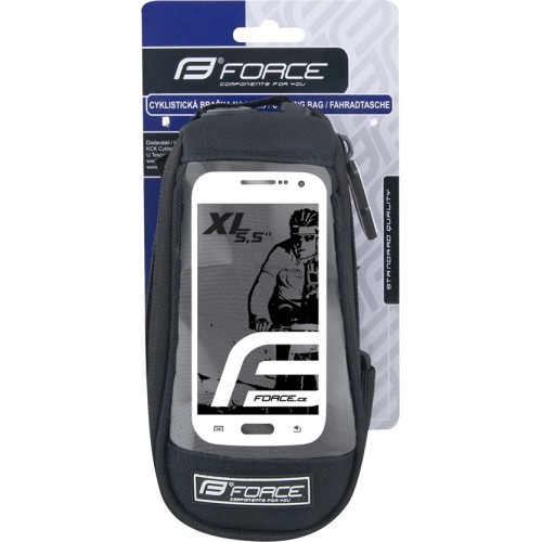 Velosipēda rāmja soma ar tālruņa turētāju Force Phone XL, 1,4l
