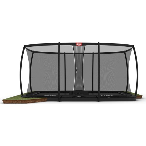 BERG Ultim Champion FlatGround 500 Black + drošības tīkls DLX XL