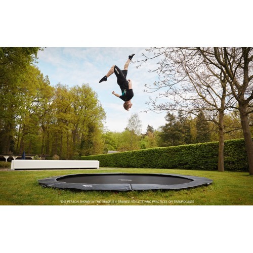 BERG Sports Champion FlatGround 330 iegremdējams batuts, apaļš, pelēks