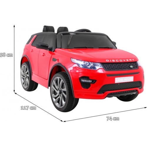 Elektromobilis Land Rover Discovery, sarkans