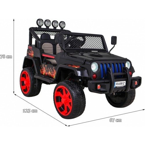 Elektromobilis Raptor DRIFTER 4x4 Flames
