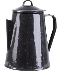 BLACK COFFE POT ENAMELLED W.PERCOLATOR (12 CUPS)