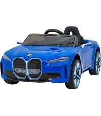 Elektromobilis BMW I4 zils