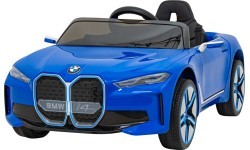 Elektromobilis BMW I4 zils