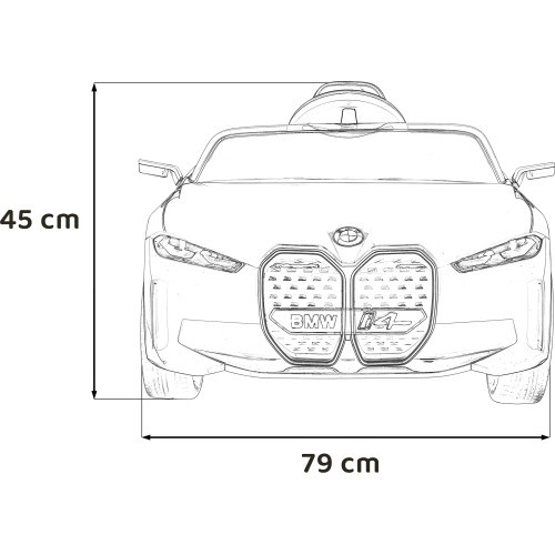 Электромобиль BMW I4 синий