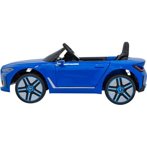 Elektromobilis BMW I4 zils