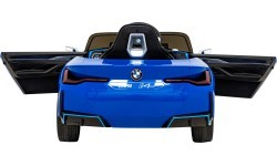 Elektromobilis BMW I4 zils