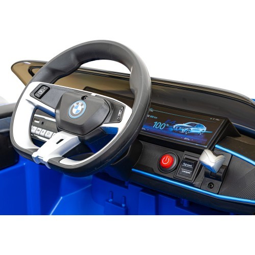 Elektromobilis BMW I4 zils