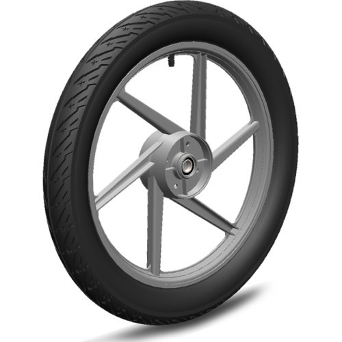 Ritenis ar 6 spieķiem pelēks 2.75x17 kreisais