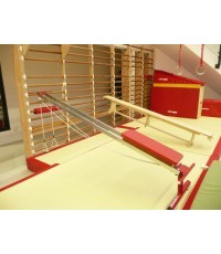 MUSCLE-TRAINING BENCH FOR USE ON WALL BARS