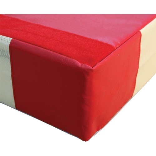 SAFETY MAT FOR APPARATUS LANDING - DUAL DENSITY - PVC COVER - WITH ATTACHMENT STRIPS - 300 x 200 x 20 cm