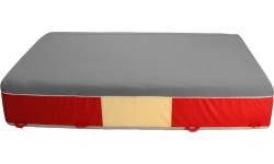 LANDING BLOCK - LARGE COMFORT MAT - PVC AND JERSEY COVER - 350 x 200 x 65 cm
