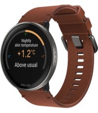 Polar Ignite 3 Titanium Fitness SmartWatch ar ādas aproci - Black/Bronze