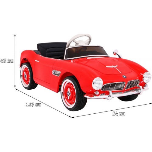 Электромобиль BMW 507 Retro, красный