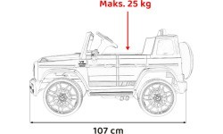 Elektromobilis bērniem Mercedes G63, sarkans
