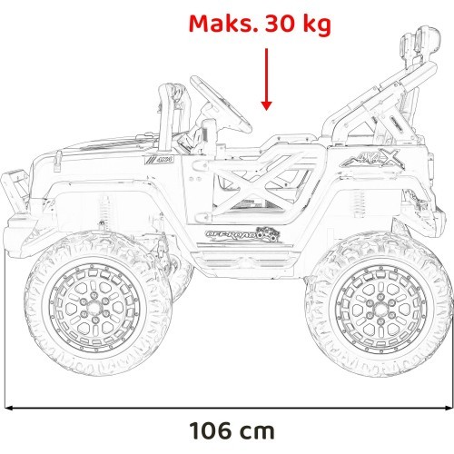 Электромобиль OFF ROAD Speed, красный