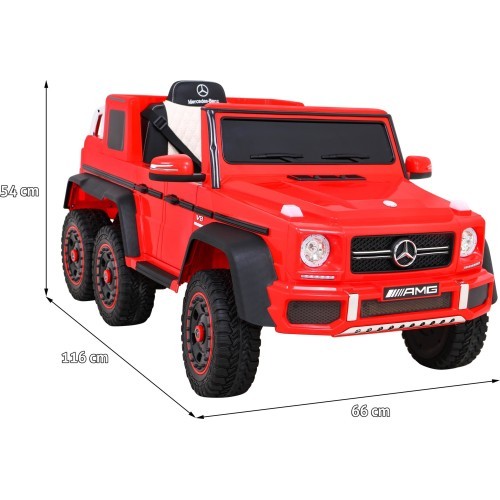Электромобиль Mercedes G63 6x6 AMG, красный