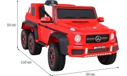 Elektromobilis Mercedes G63 6x6 AMG, sarkans