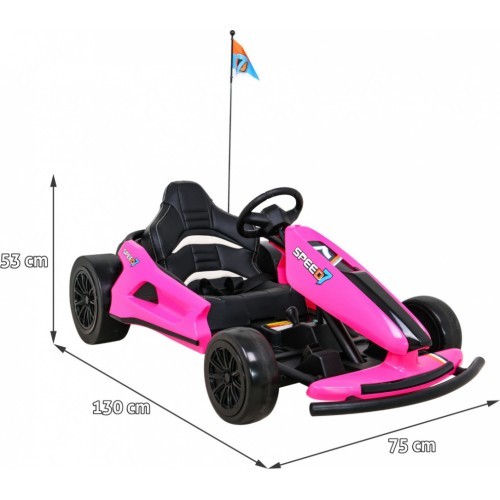 Elektromobilis Speed 7 Drift King, rozā