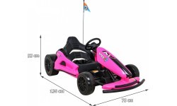 Электромобиль Speed 7 Drift King, розовый