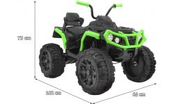 Elektriskais kvadricikls ATV BDM0906, melns-zaļš