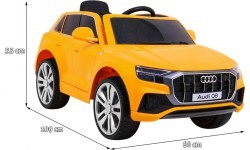 Электромобиль Audi Q8 LIFT, жёлтый
