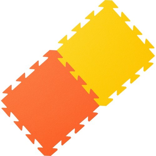 Foam Carpet Yate, 29x29x1,2 cm - Yellow/Orange 
