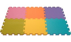 Foam Carpet Yate, 29x29x1,2 cm - Yellow/Orange 