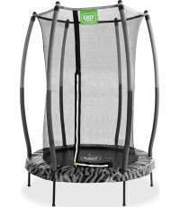 EXIT Tiggy junioru batuts ar drošību ø140cm - melns/pelēks